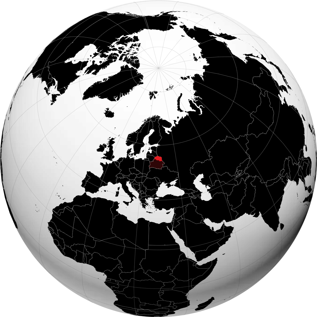 Regione di Vitebsk sul globo