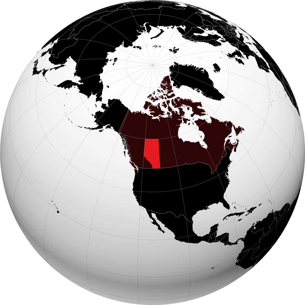 Alberta sul globo