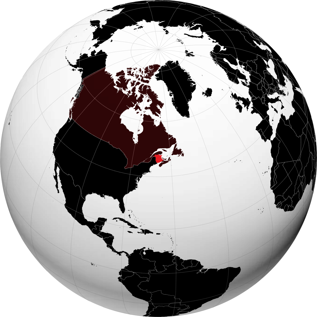 Nuovo Brunswick sul globo
