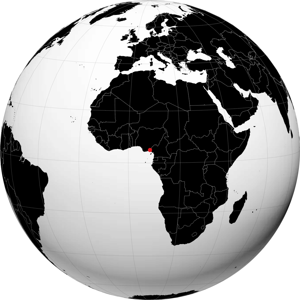 Calabar sul globo