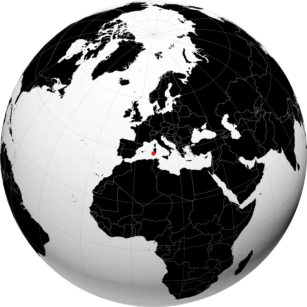 Calasetta sul globo