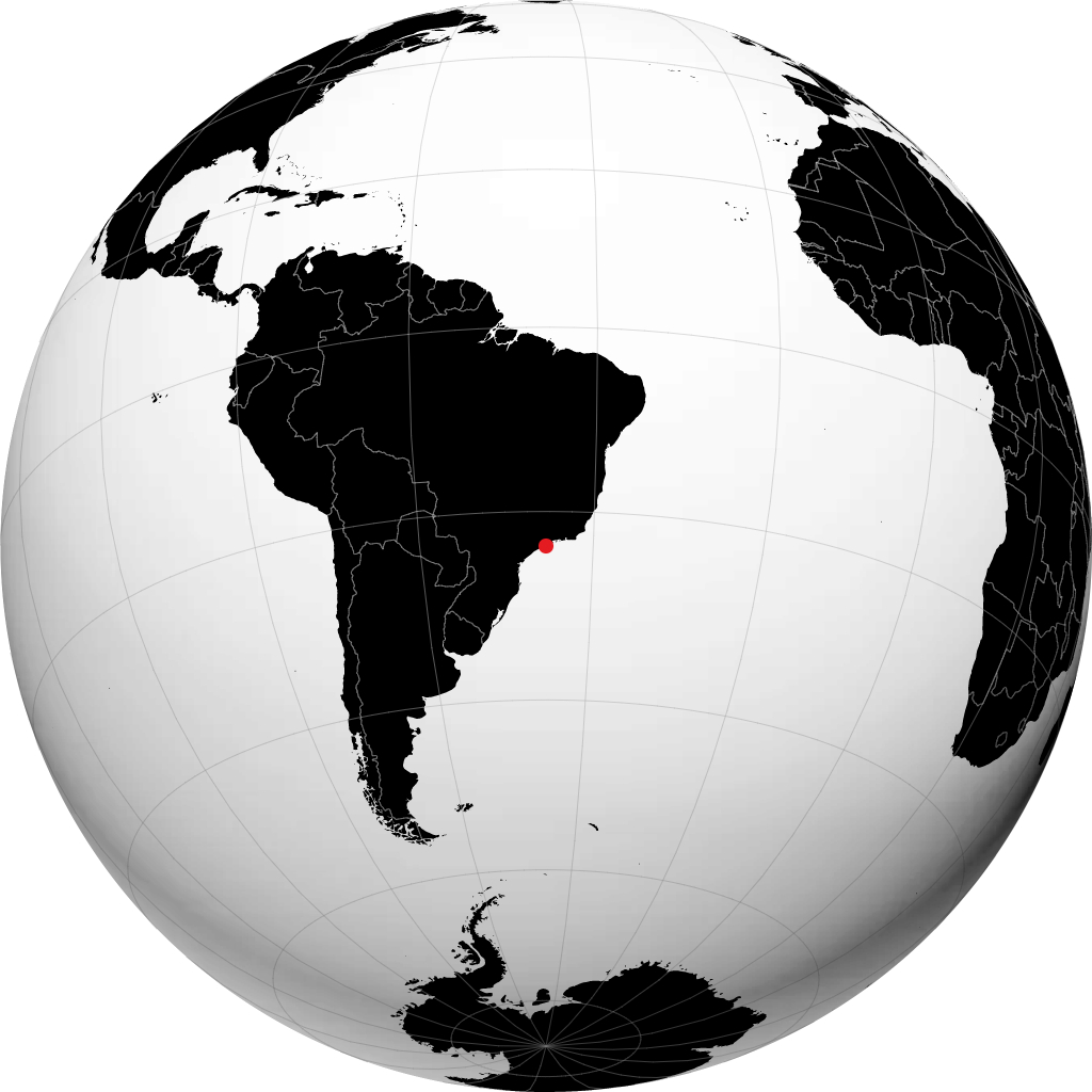 Caraguatatuba sul globo