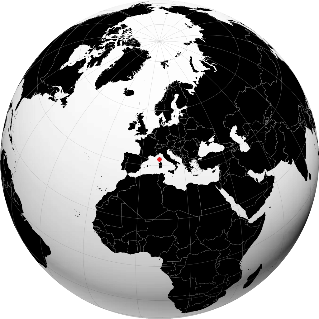 Cargèse sul globo