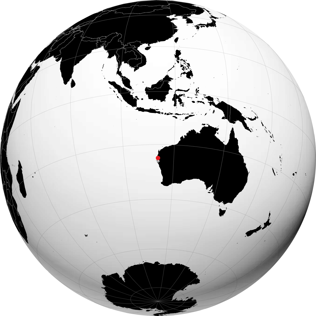Carnarvon sul globo