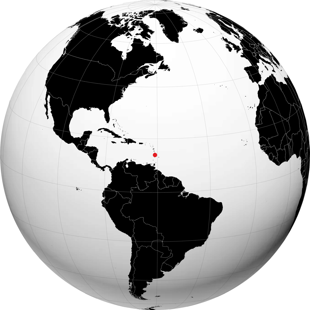 Castries sul globo