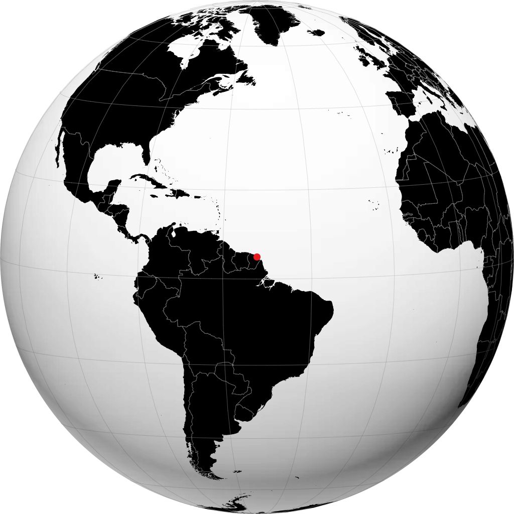 Caienna sul globo