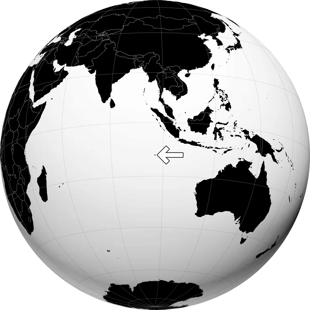 Isole Cocos sul globo