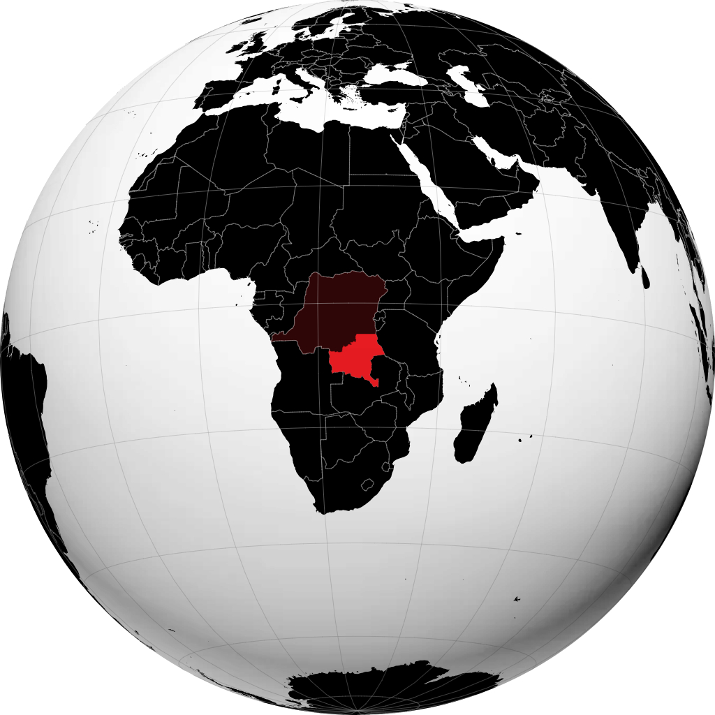 Provincia del Katanga sul globo