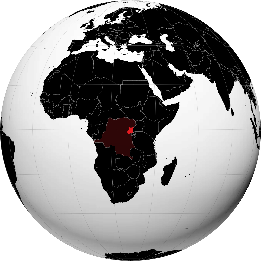 Provincia del Kivu Settentrionale sul globo