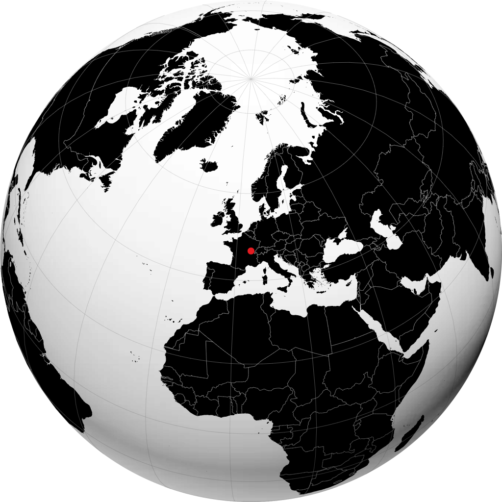 Chalon-sur-Saône sul globo