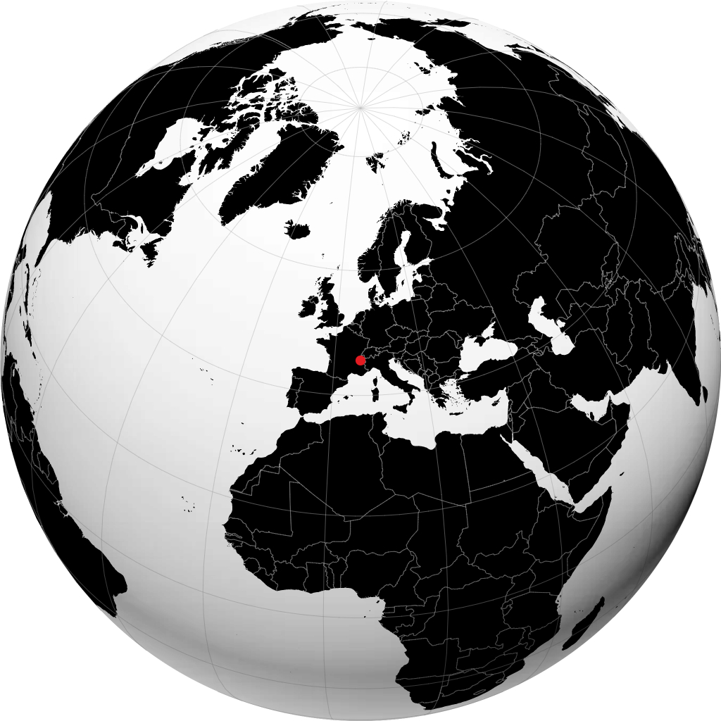 Chambéry sul globo