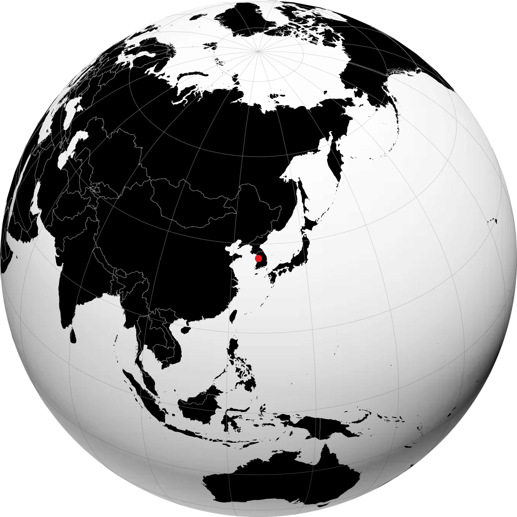 Cheonan sul globo