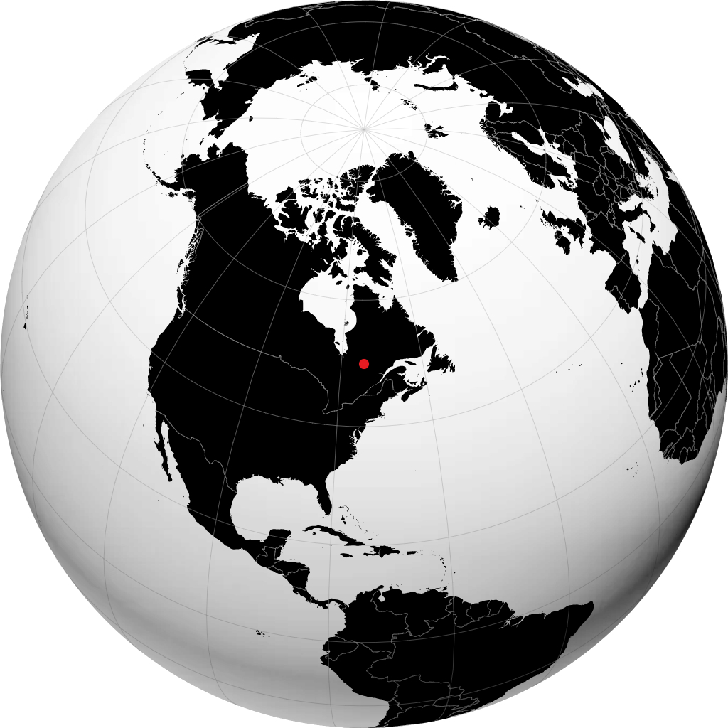 Chibougamau sul globo