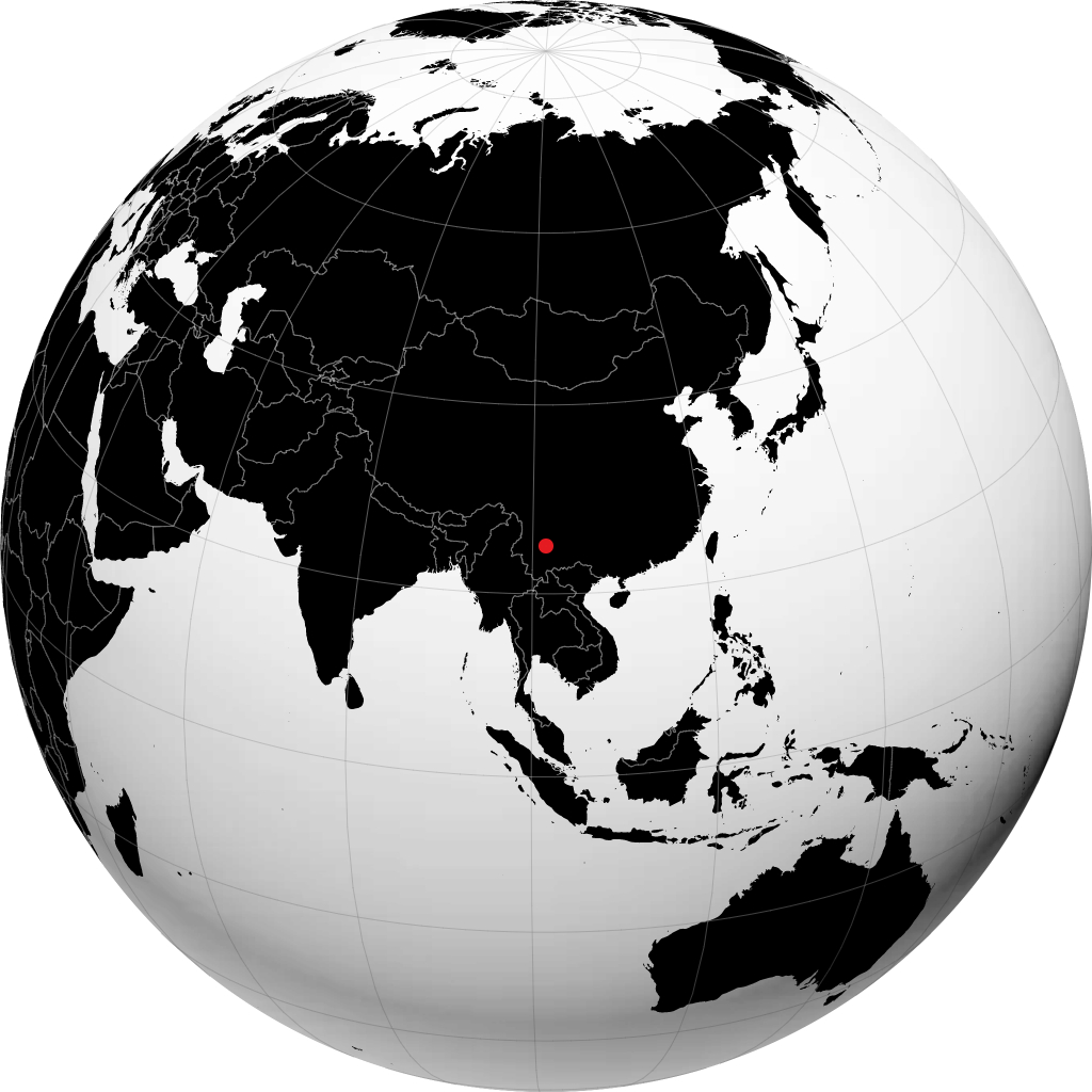 Chuxiong sul globo