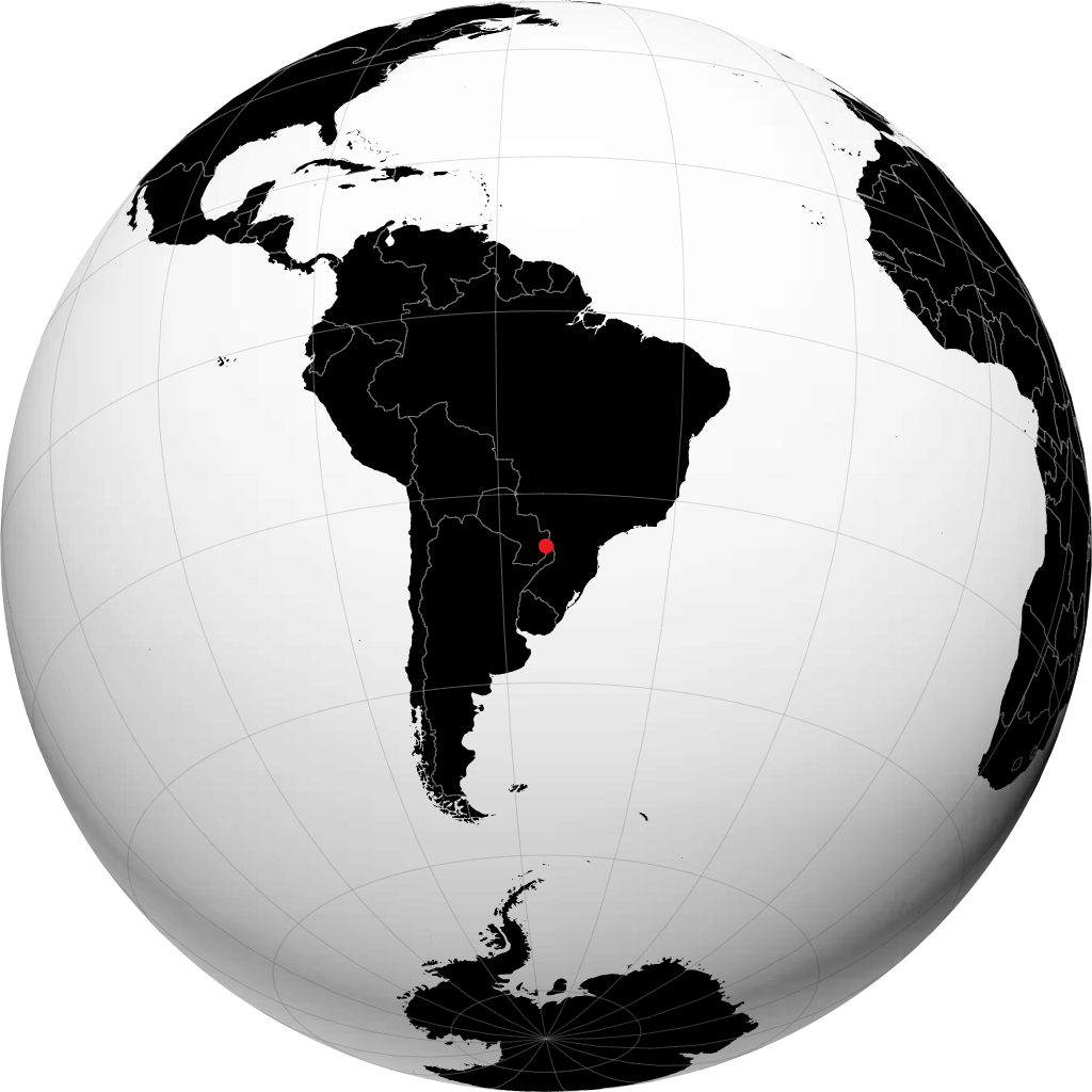 Ciudad del Este sul globo