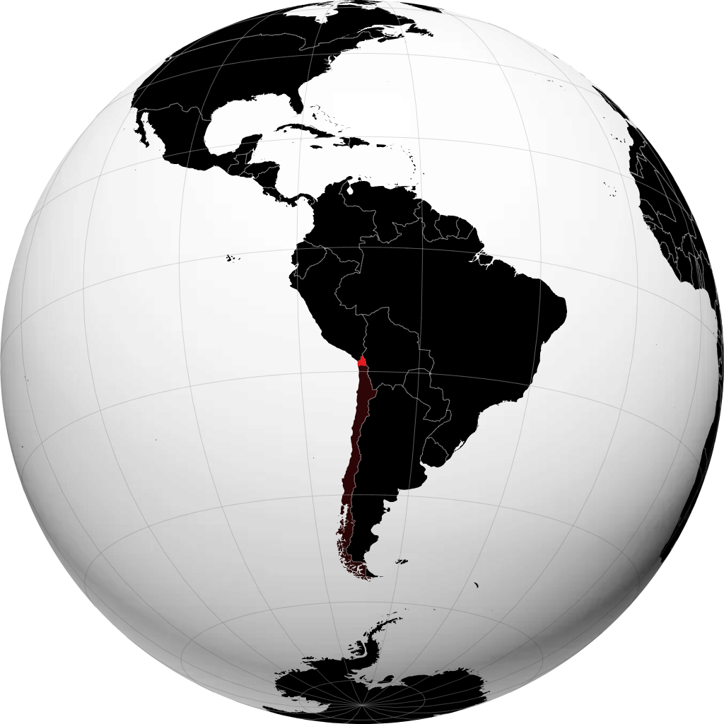 Regione di Arica e Parinacota sul globo