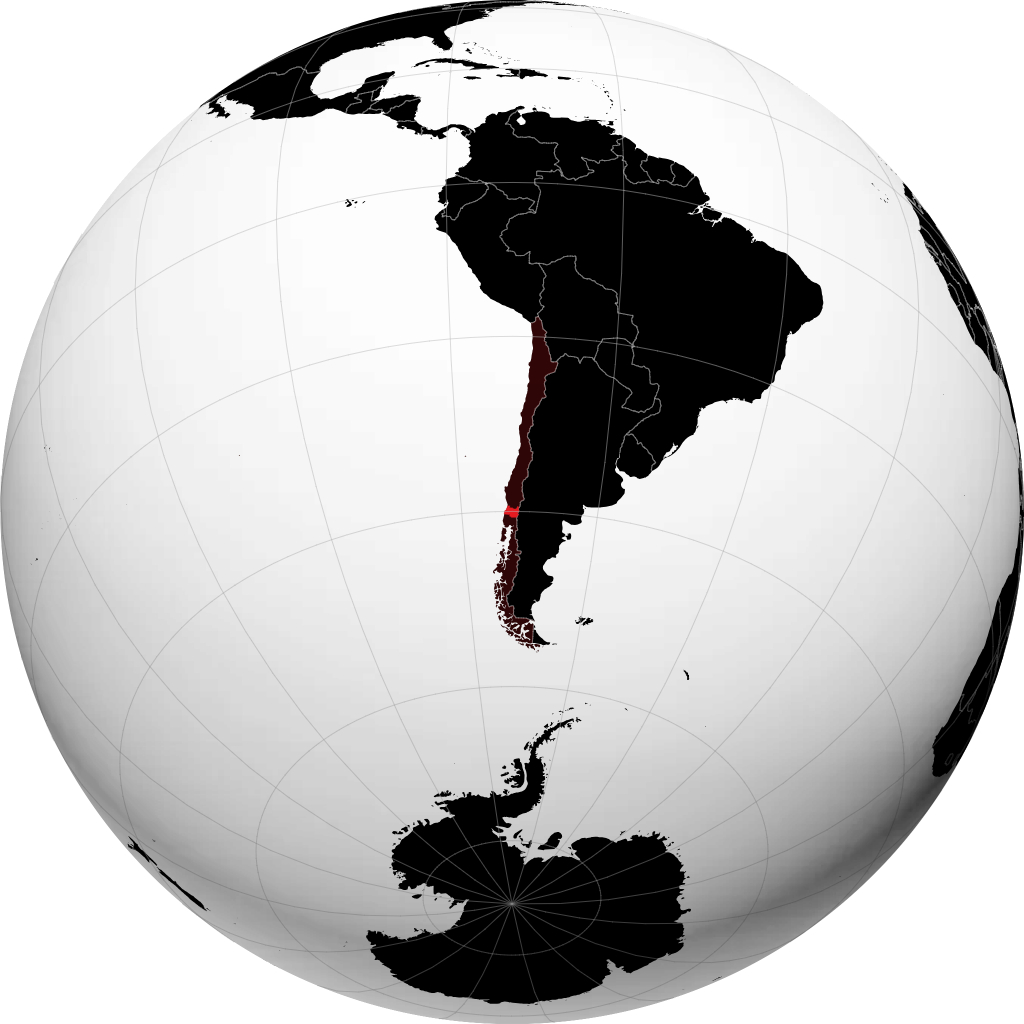 Regione di Los Ríos sul globo