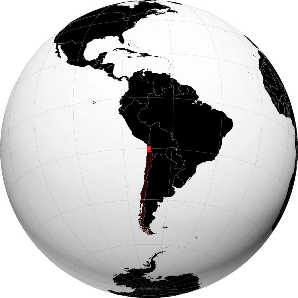 Regione di Tarapacá sul globo