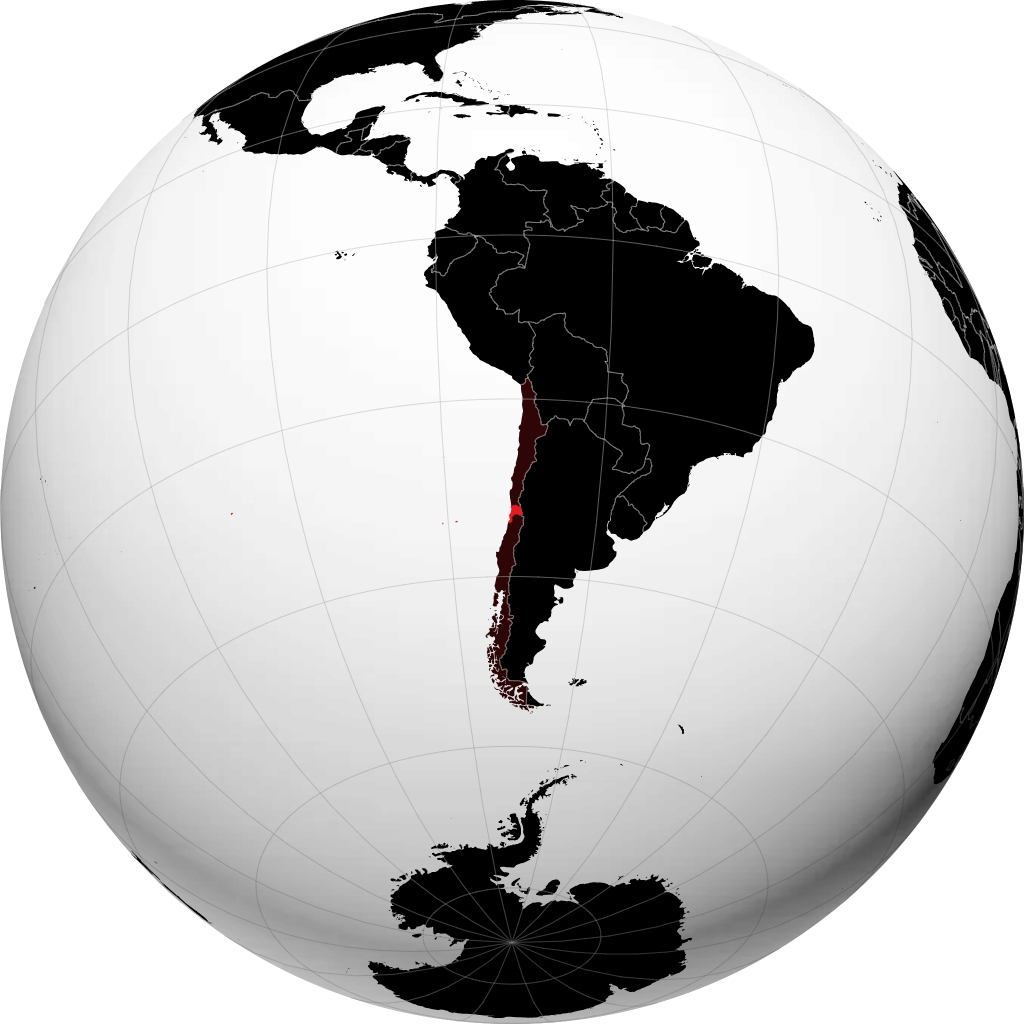 Regione di Valparaíso sul globo