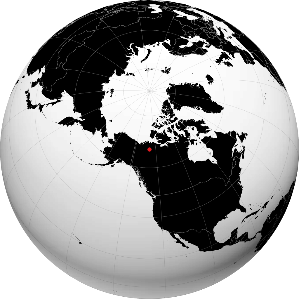 Colville Lake sul globo