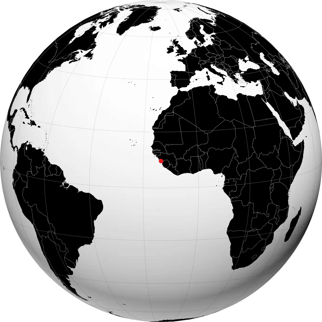 Conakry sul globo
