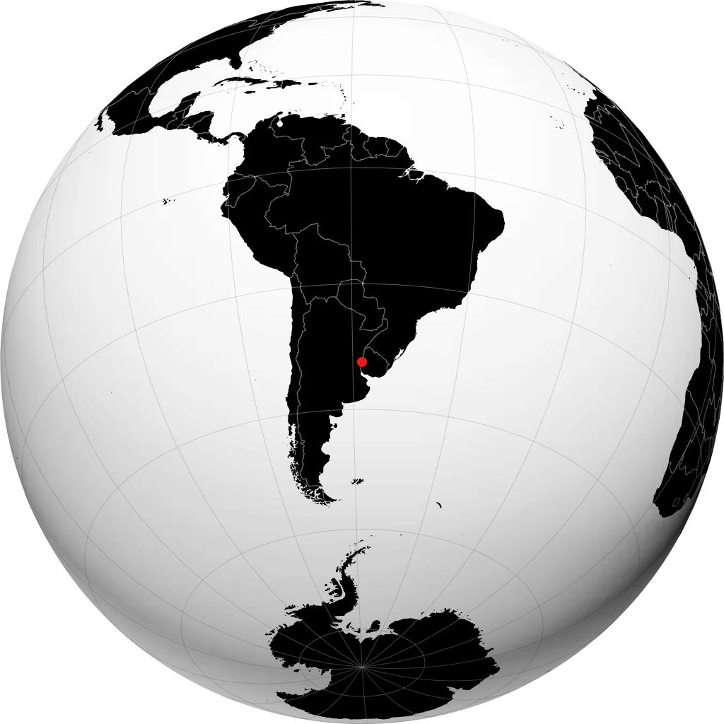 Concepción del Uruguay sul globo
