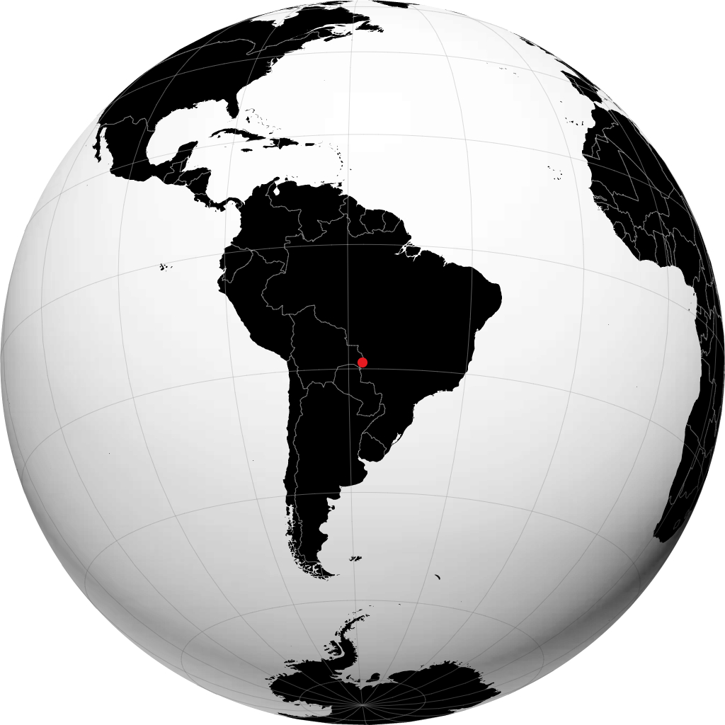 Corumbá sul globo