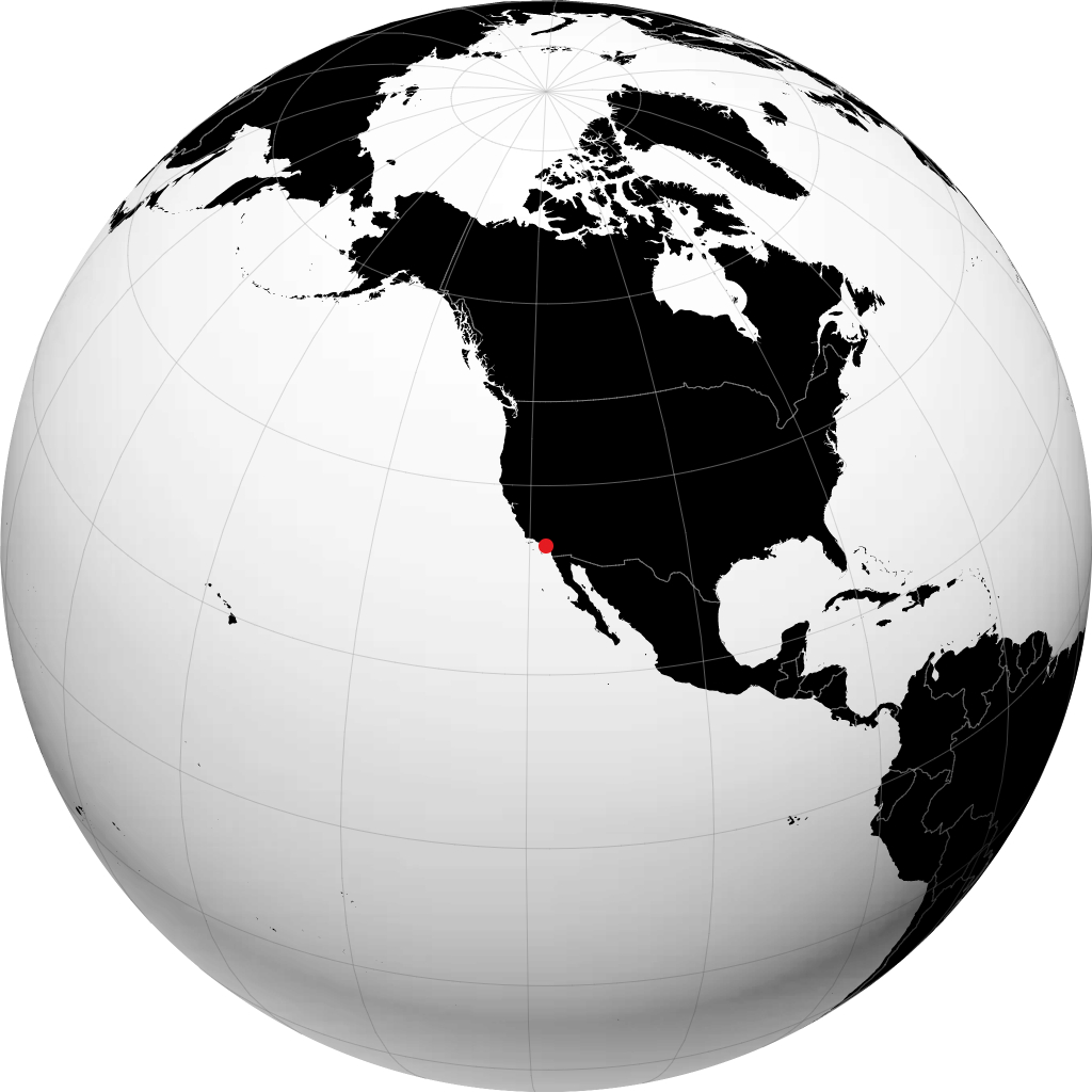 Costa Mesa sul globo