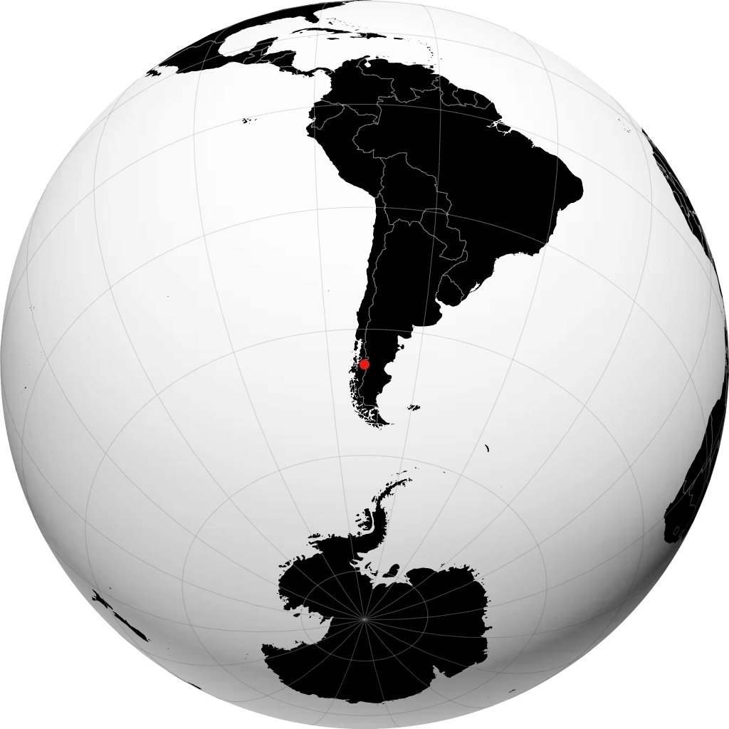 Coyhaique sul globo