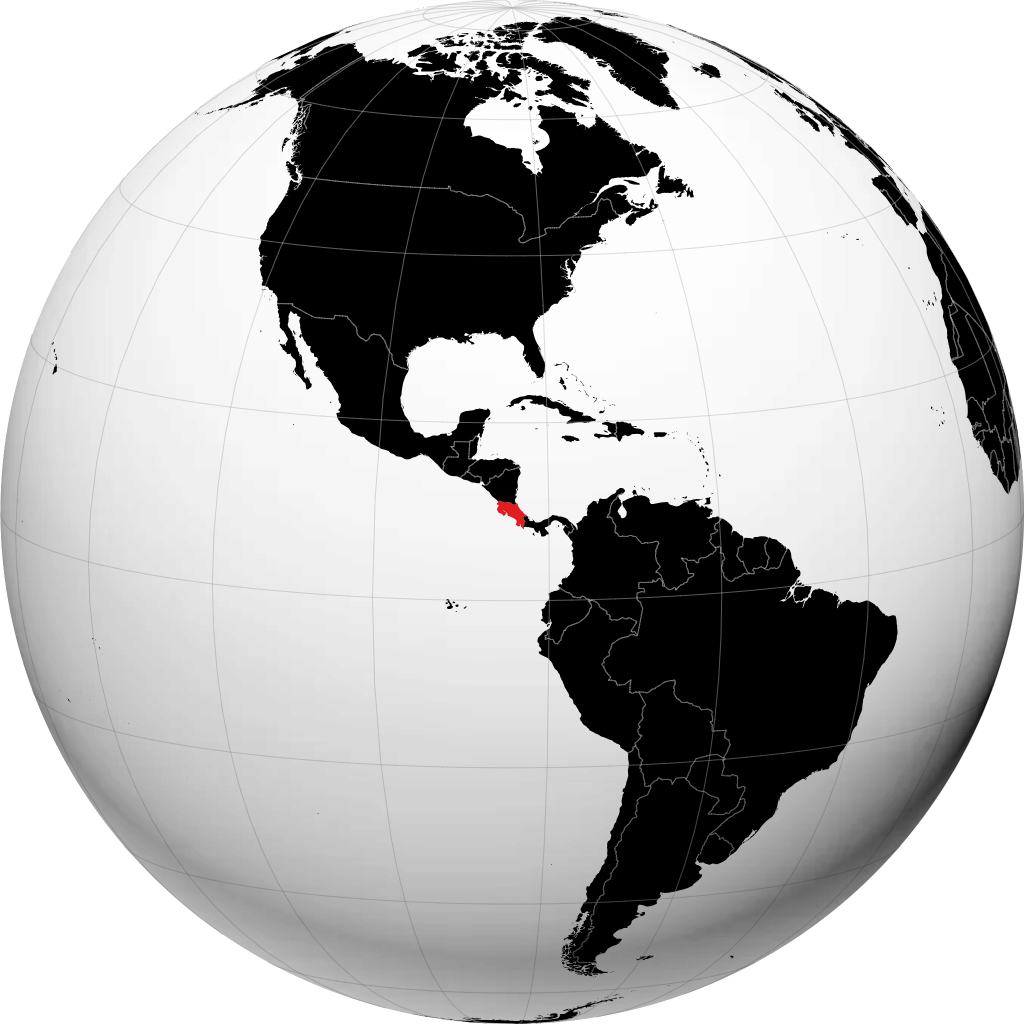 Costa Rica sul globo
