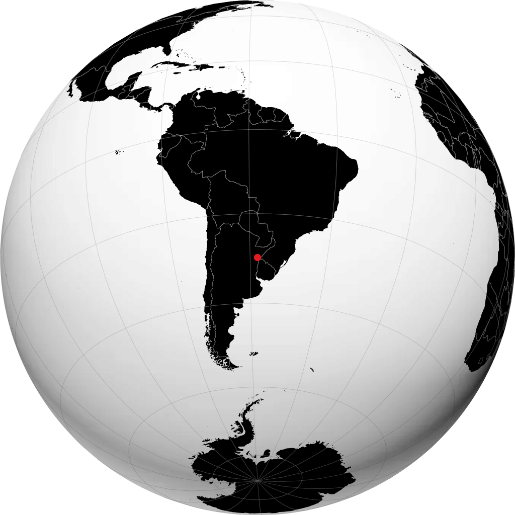 Curuzú Cuatiá sul globo
