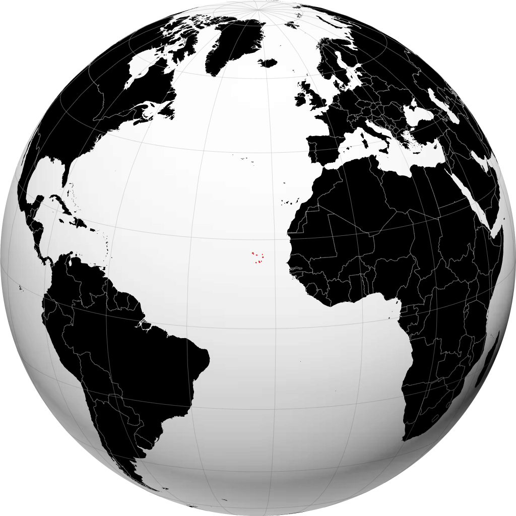 Capo Verde sul globo
