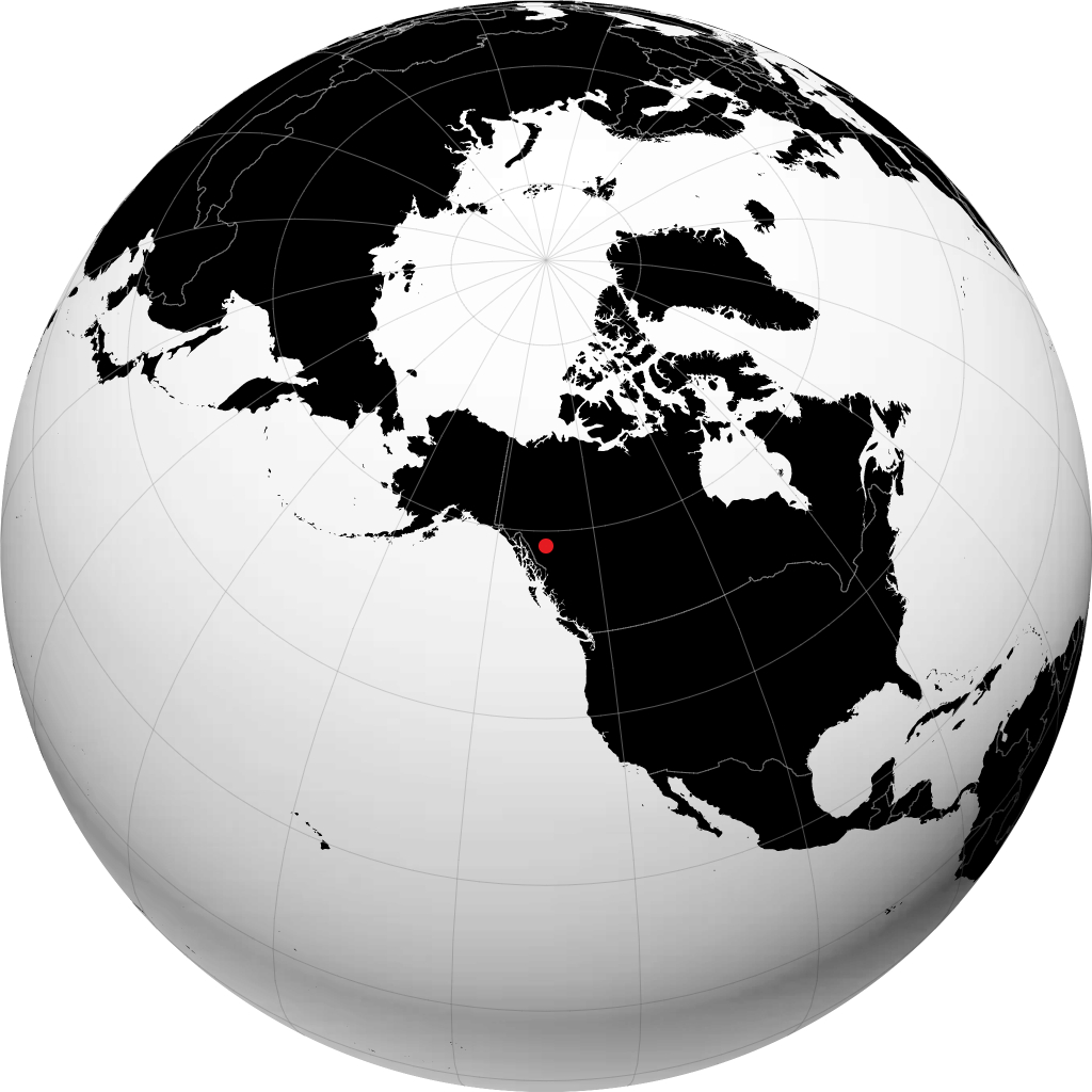 Dease Lake sul globo