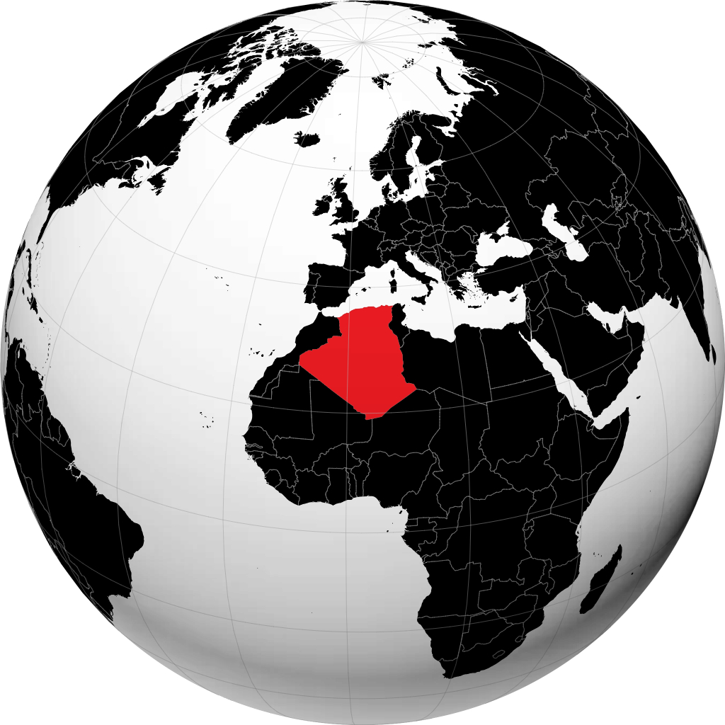 Algeria sul globo