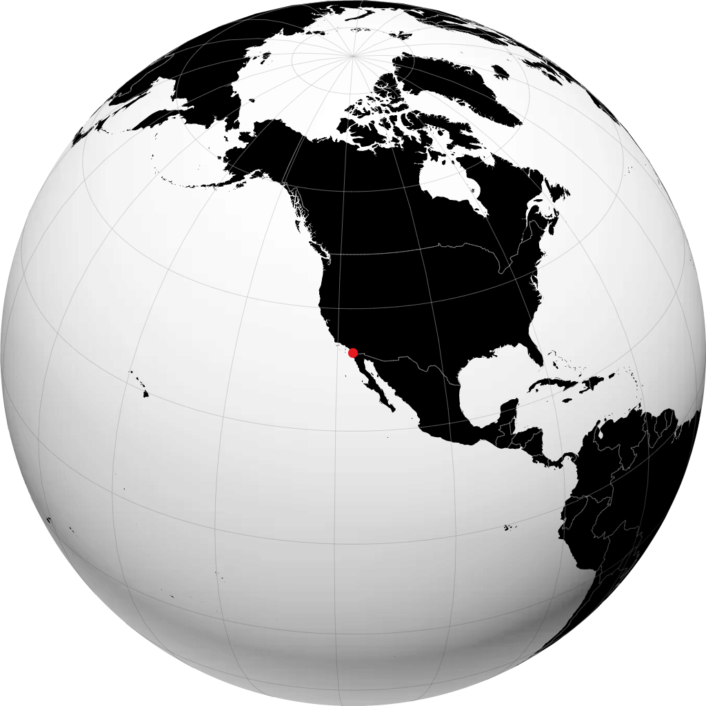 El Cajon sul globo