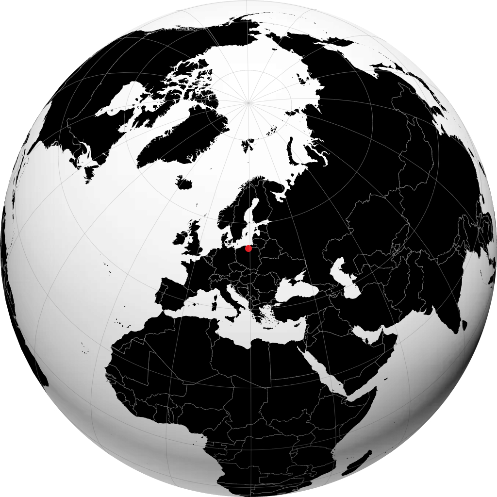 Elbląg sul globo
