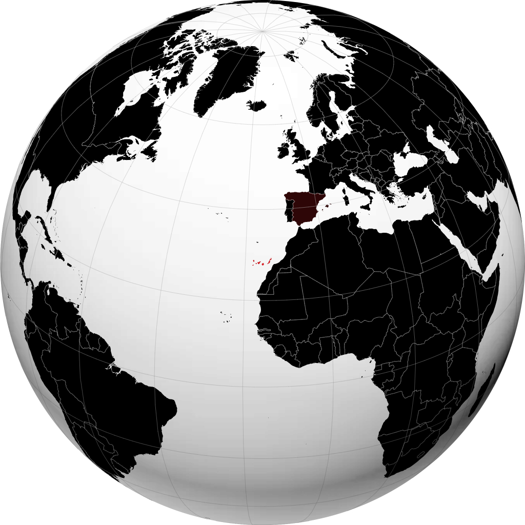 Isole Canarie sul globo