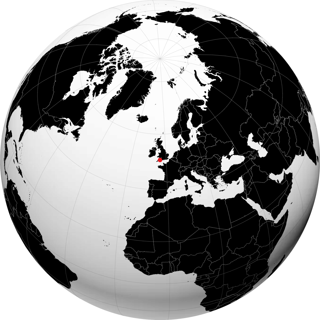 Exeter sul globo