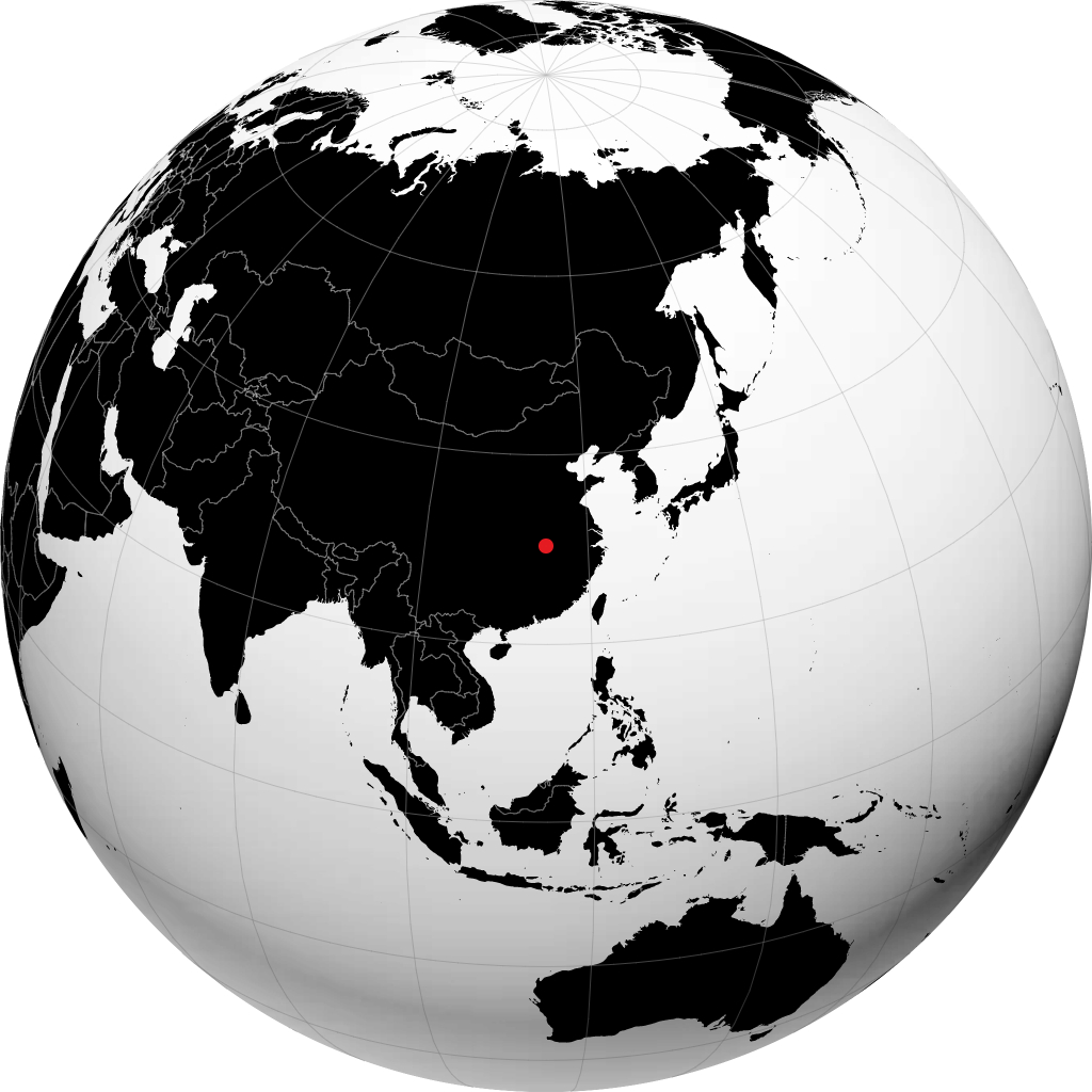 Ezhou sul globo
