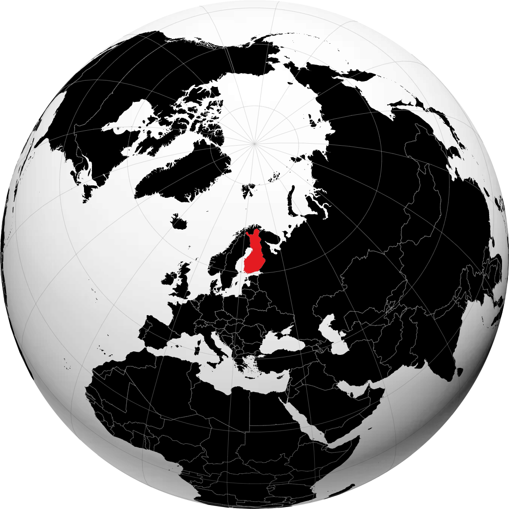Finlandia sul globo