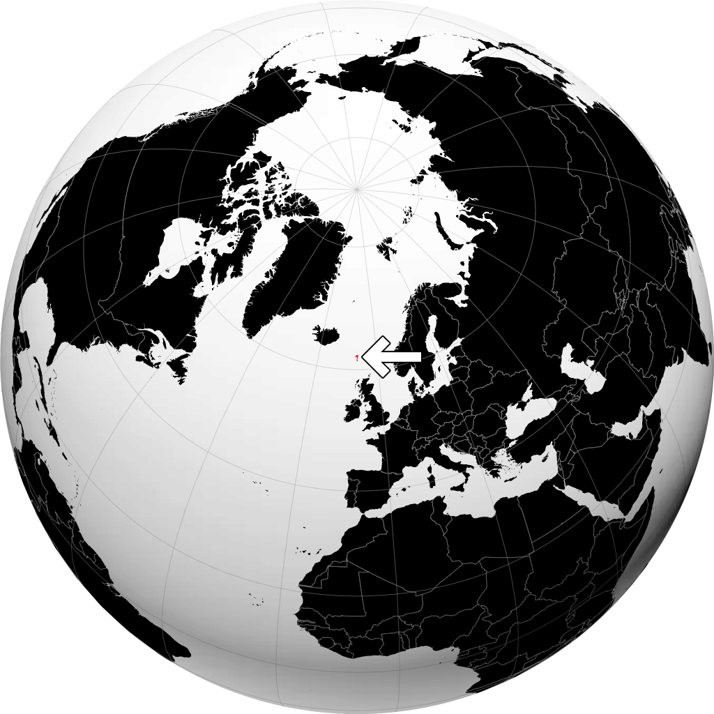 Faroe sul globo