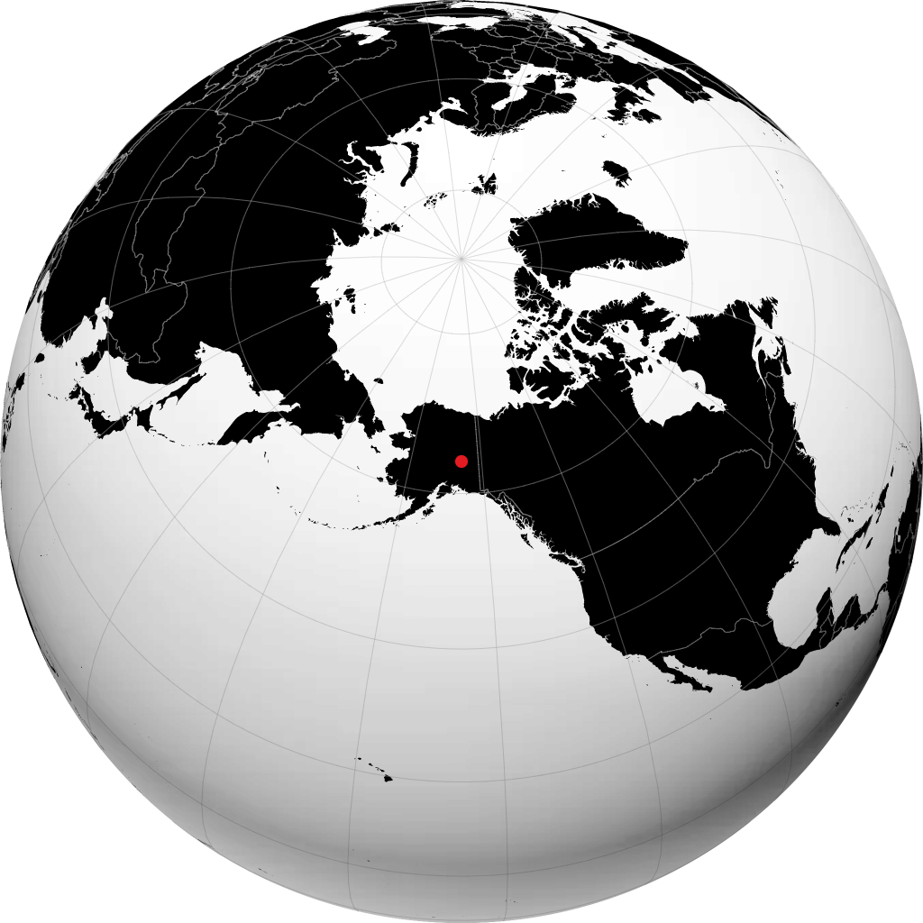 Fort Greely sul globo
