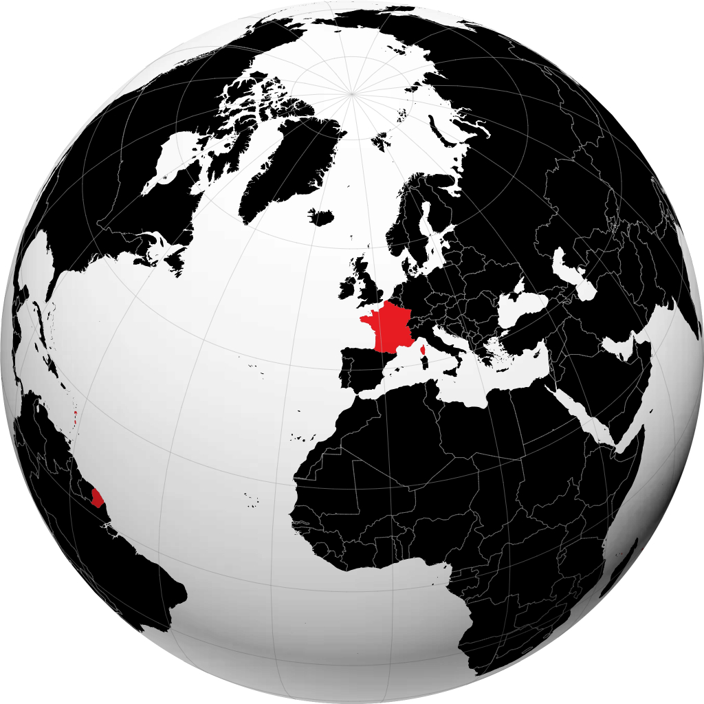 Francia sul globo