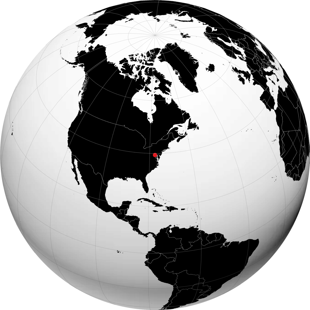 Frederick sul globo