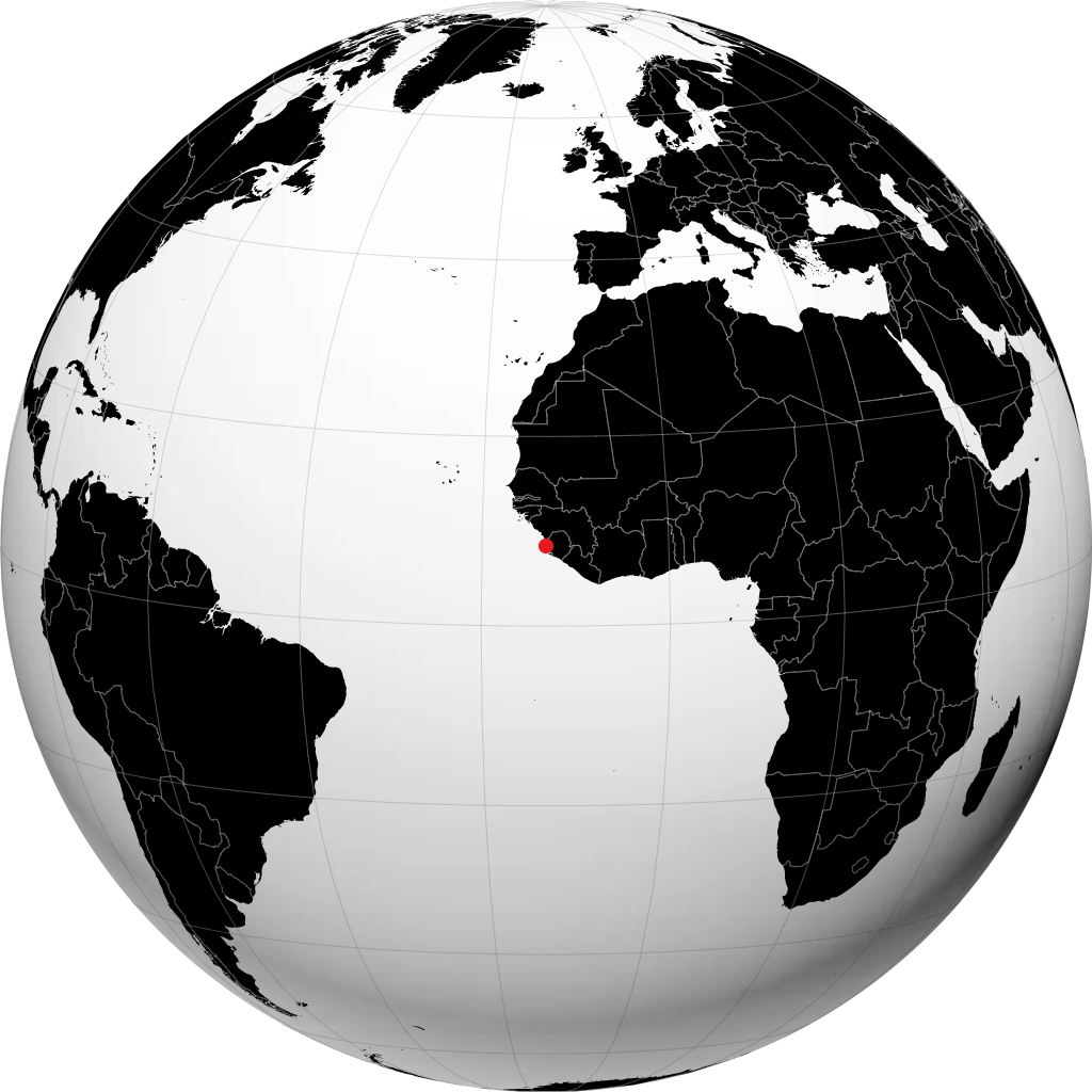 Freetown sul globo