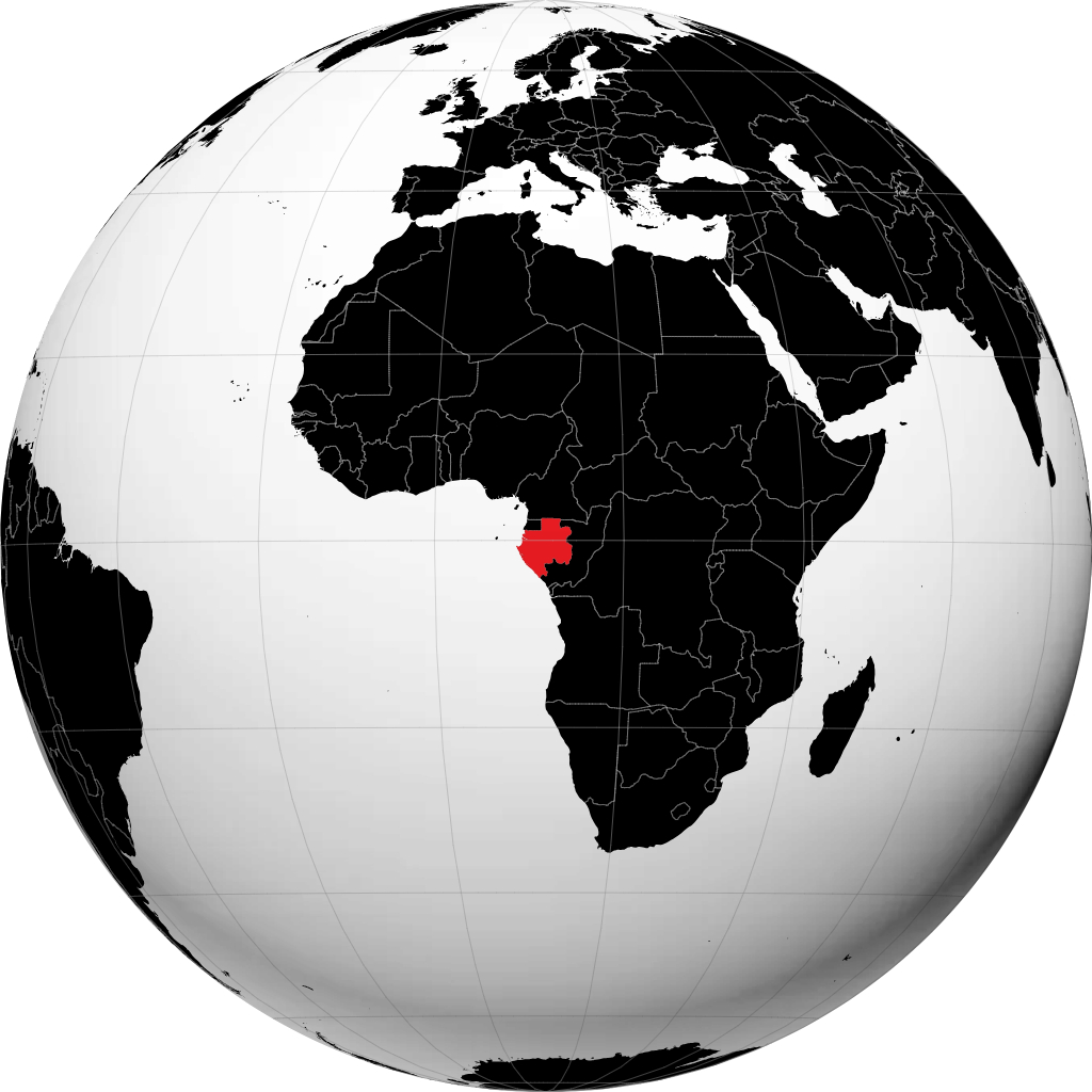 Gabon sul globo