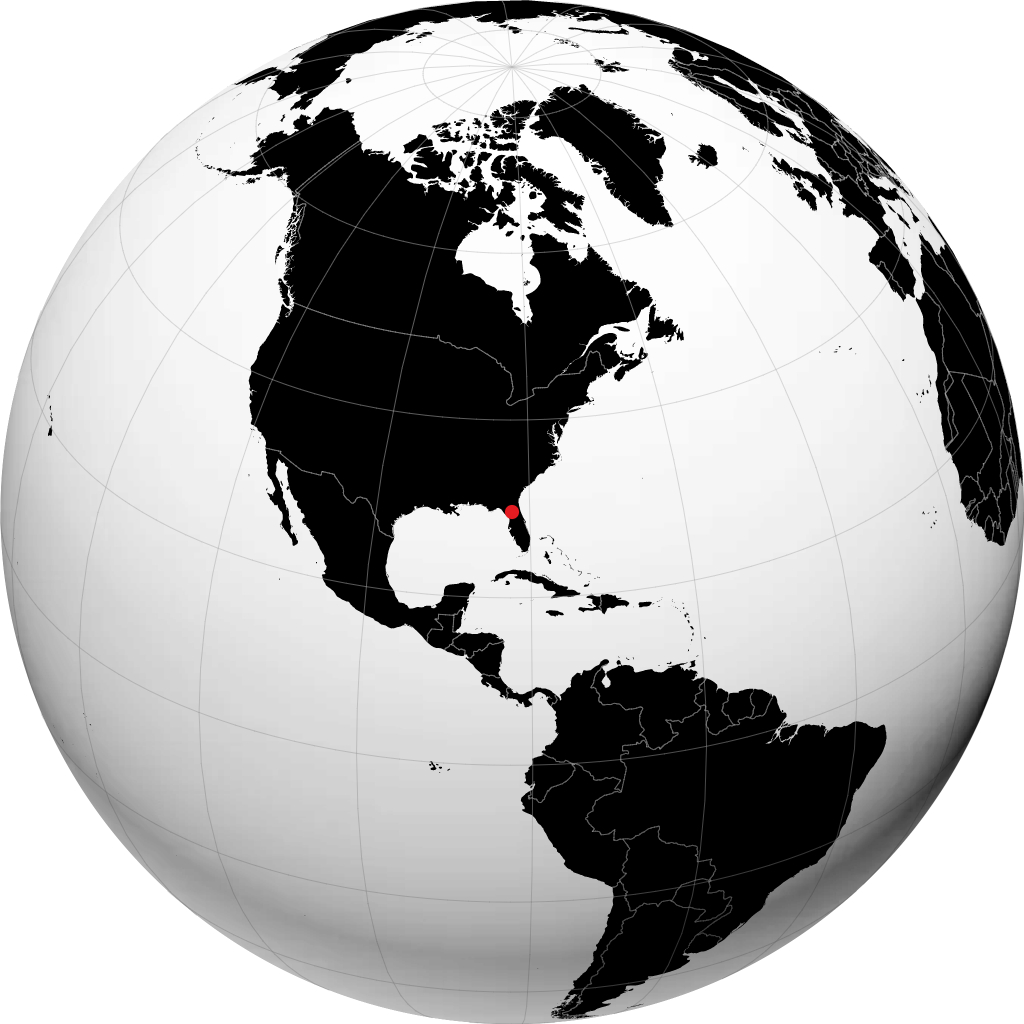 Gainesville sul globo