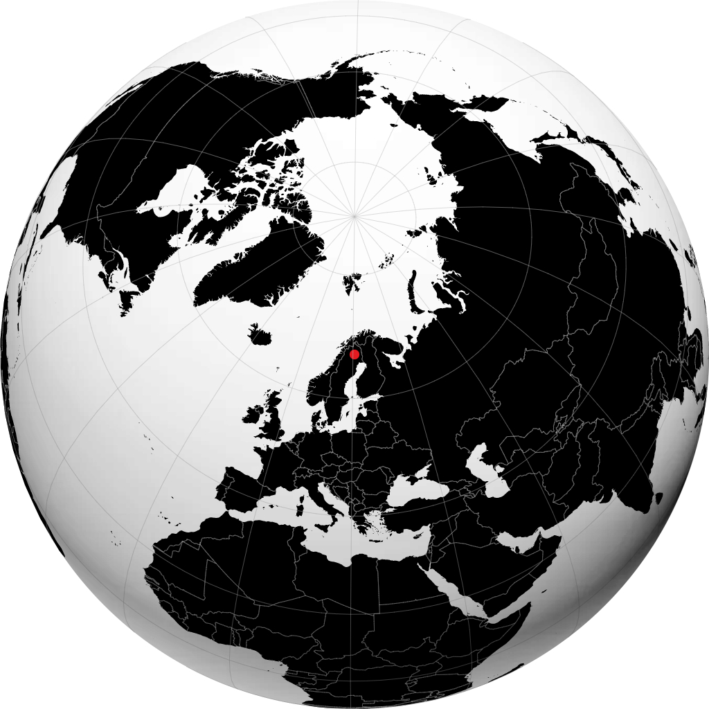 Gällivare sul globo