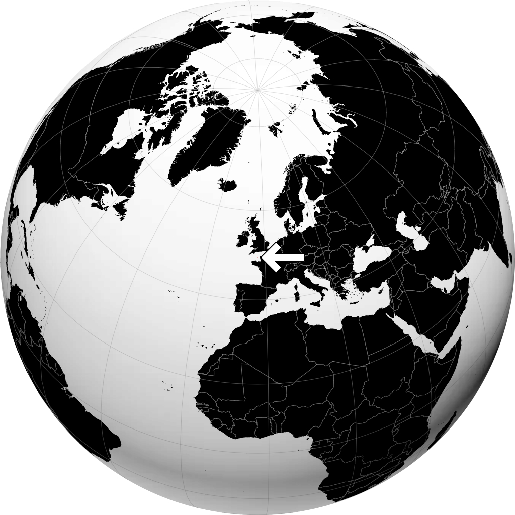 Guernsey sul globo