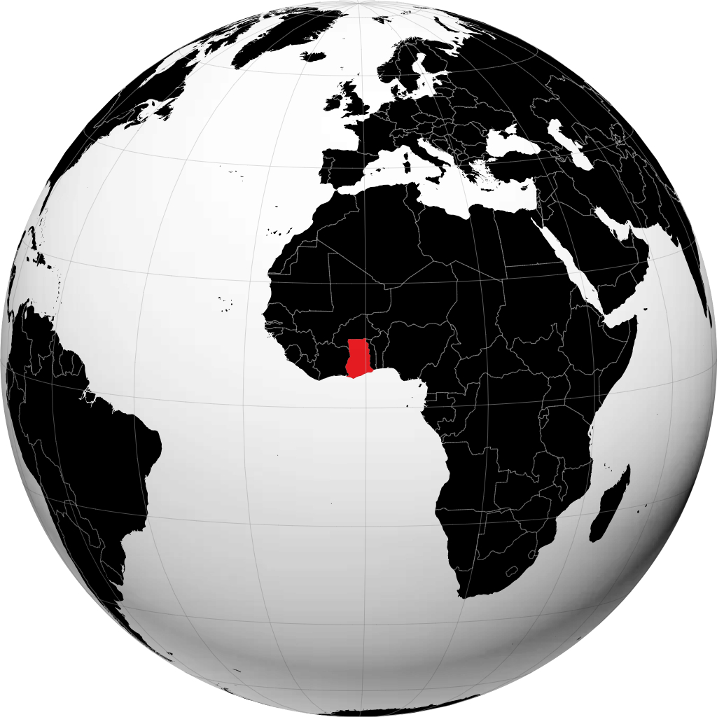 Ghana sul globo